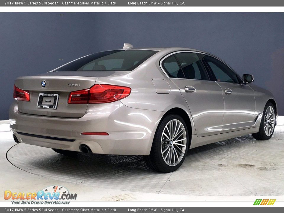 2017 BMW 5 Series 530i Sedan Cashmere Silver Metallic / Black Photo #13