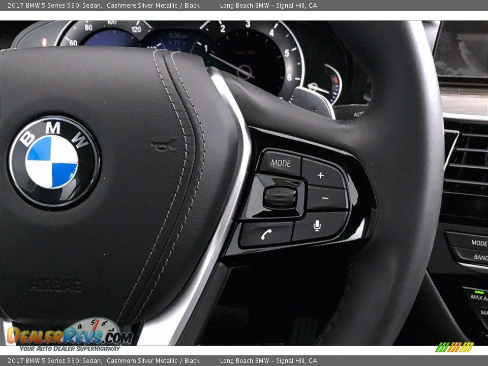 2017 BMW 5 Series 530i Sedan Cashmere Silver Metallic / Black Photo #19