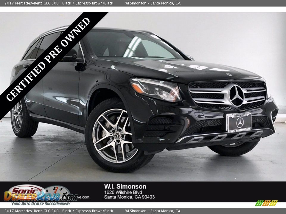 2017 Mercedes-Benz GLC 300 Black / Espresso Brown/Black Photo #1