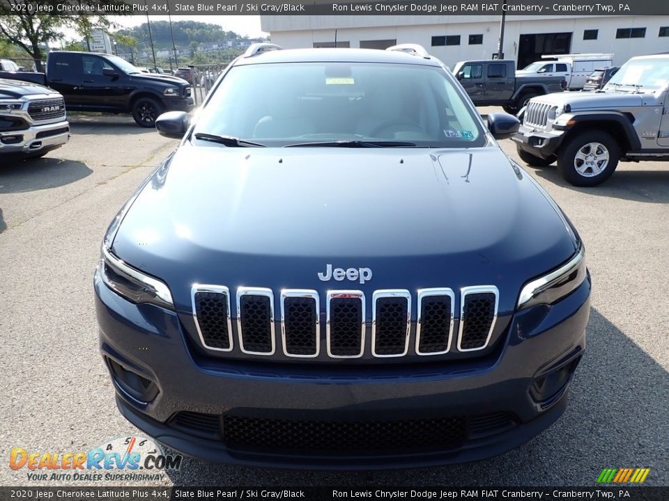 2020 Jeep Cherokee Latitude Plus 4x4 Slate Blue Pearl / Ski Gray/Black Photo #2