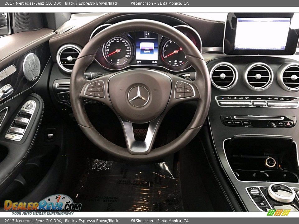 2017 Mercedes-Benz GLC 300 Black / Espresso Brown/Black Photo #4