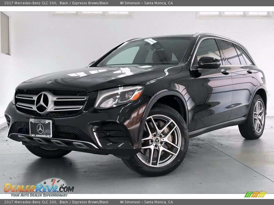 2017 Mercedes-Benz GLC 300 Black / Espresso Brown/Black Photo #12