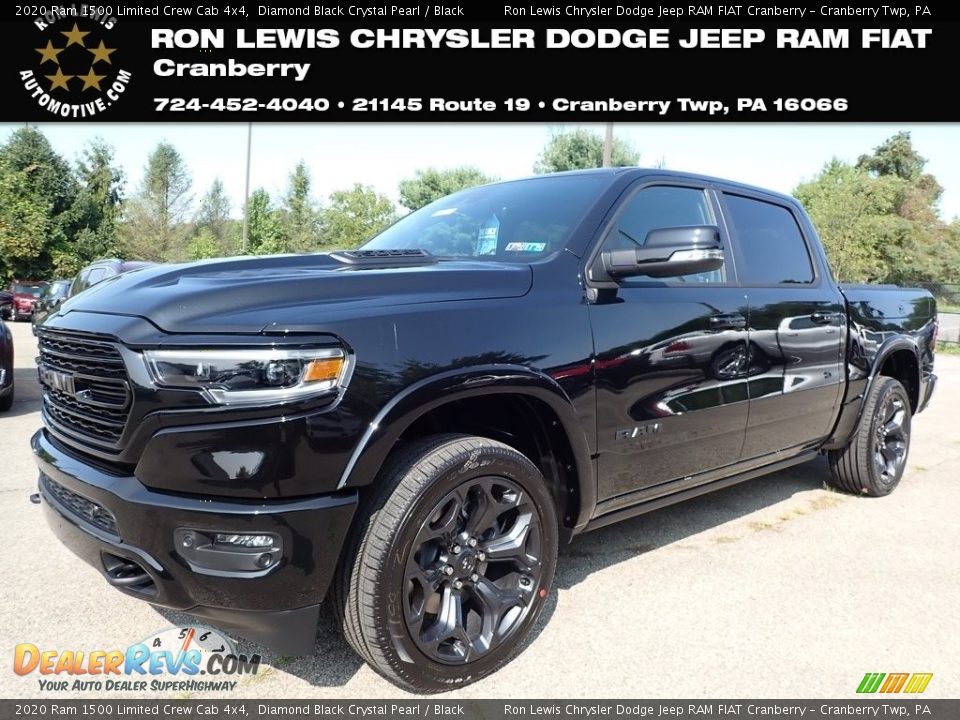 2020 Ram 1500 Limited Crew Cab 4x4 Diamond Black Crystal Pearl / Black Photo #1