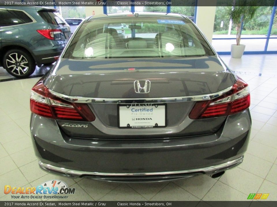 2017 Honda Accord EX Sedan Modern Steel Metallic / Gray Photo #8