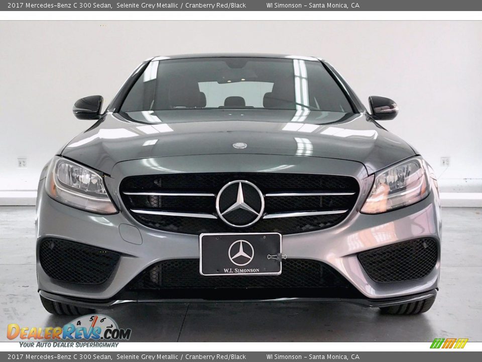 2017 Mercedes-Benz C 300 Sedan Selenite Grey Metallic / Cranberry Red/Black Photo #2