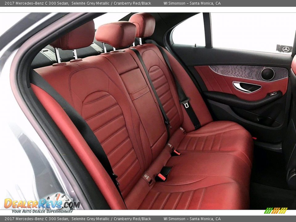 2017 Mercedes-Benz C 300 Sedan Selenite Grey Metallic / Cranberry Red/Black Photo #13