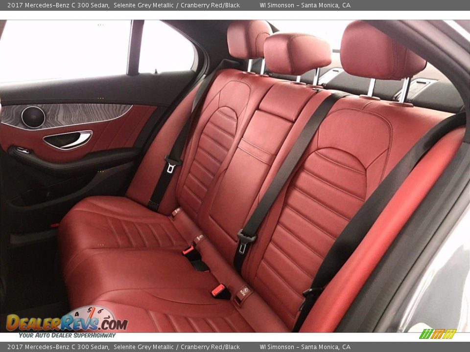 2017 Mercedes-Benz C 300 Sedan Selenite Grey Metallic / Cranberry Red/Black Photo #15
