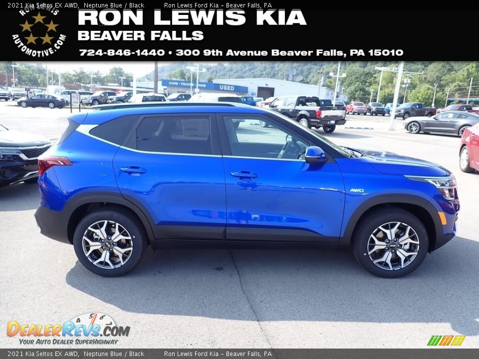 2021 Kia Seltos EX AWD Neptune Blue / Black Photo #1