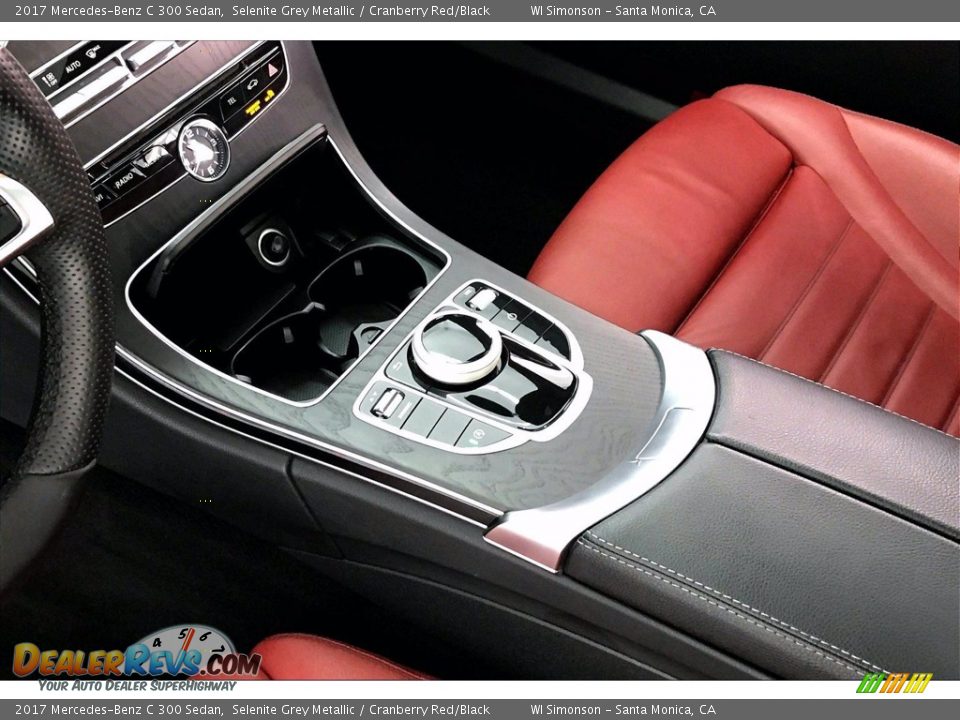 2017 Mercedes-Benz C 300 Sedan Selenite Grey Metallic / Cranberry Red/Black Photo #23