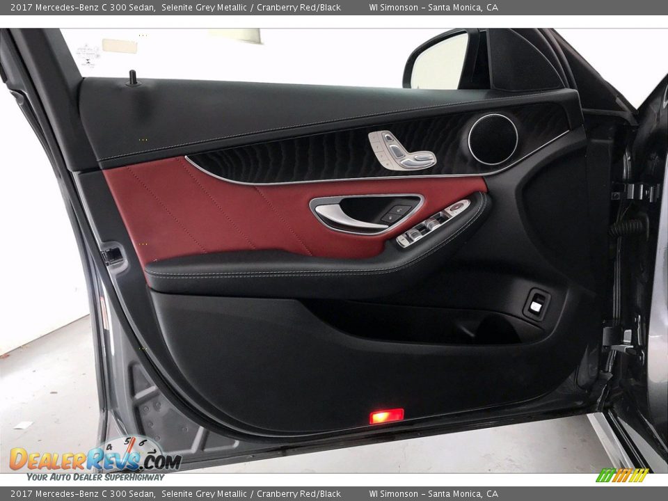 2017 Mercedes-Benz C 300 Sedan Selenite Grey Metallic / Cranberry Red/Black Photo #25
