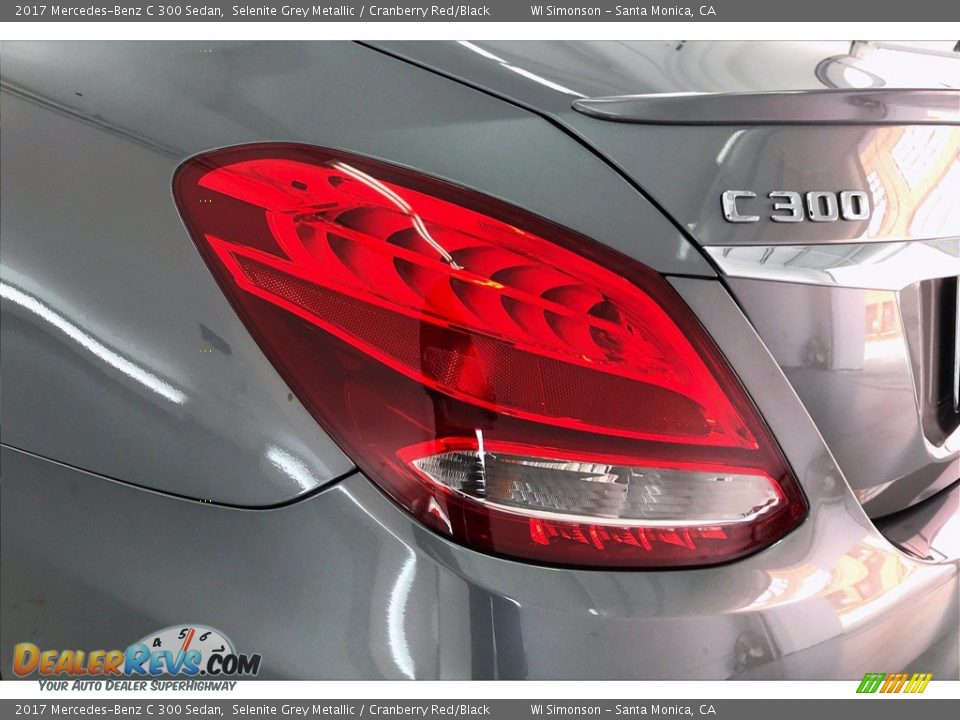 2017 Mercedes-Benz C 300 Sedan Selenite Grey Metallic / Cranberry Red/Black Photo #26