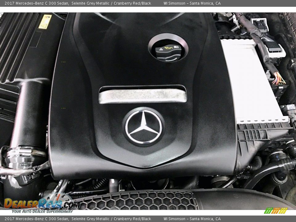 2017 Mercedes-Benz C 300 Sedan Selenite Grey Metallic / Cranberry Red/Black Photo #31
