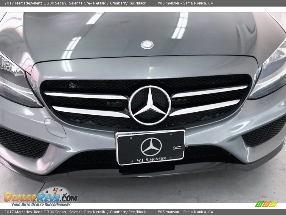 2017 Mercedes-Benz C 300 Sedan Selenite Grey Metallic / Cranberry Red/Black Photo #33