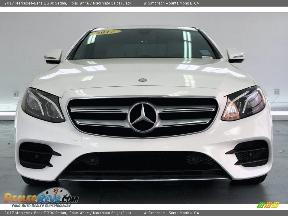 2017 Mercedes-Benz E 300 Sedan Polar White / Macchiato Beige/Black Photo #2