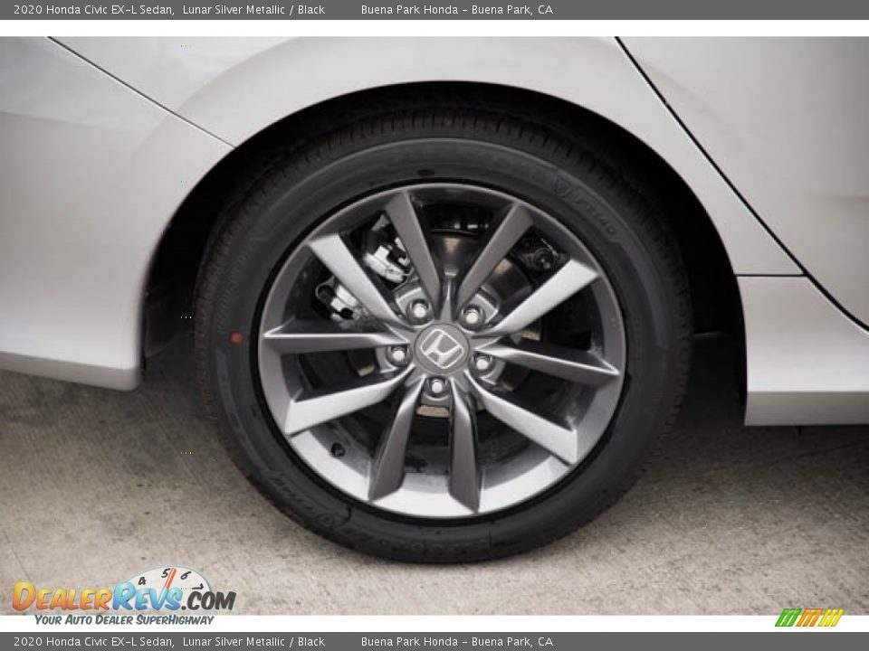 2020 Honda Civic EX-L Sedan Lunar Silver Metallic / Black Photo #10
