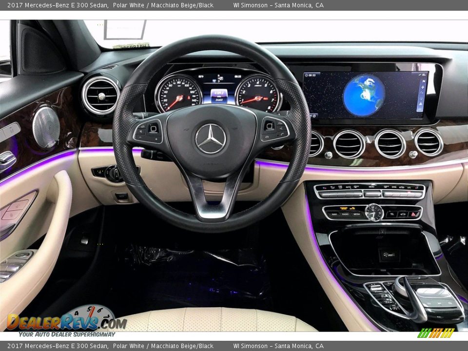 2017 Mercedes-Benz E 300 Sedan Polar White / Macchiato Beige/Black Photo #4