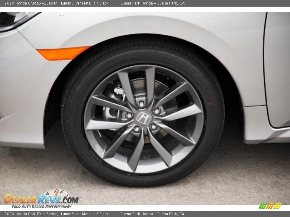 2020 Honda Civic EX-L Sedan Lunar Silver Metallic / Black Photo #13