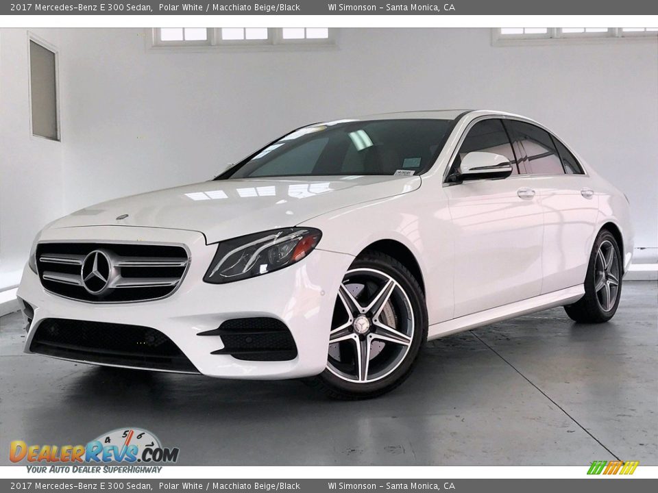 2017 Mercedes-Benz E 300 Sedan Polar White / Macchiato Beige/Black Photo #12