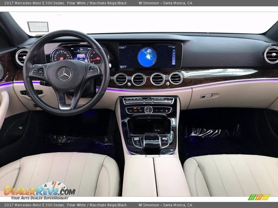 2017 Mercedes-Benz E 300 Sedan Polar White / Macchiato Beige/Black Photo #17