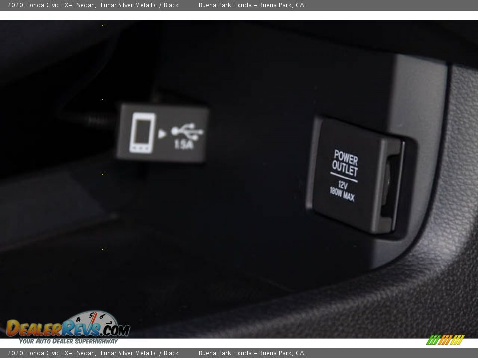 2020 Honda Civic EX-L Sedan Lunar Silver Metallic / Black Photo #30