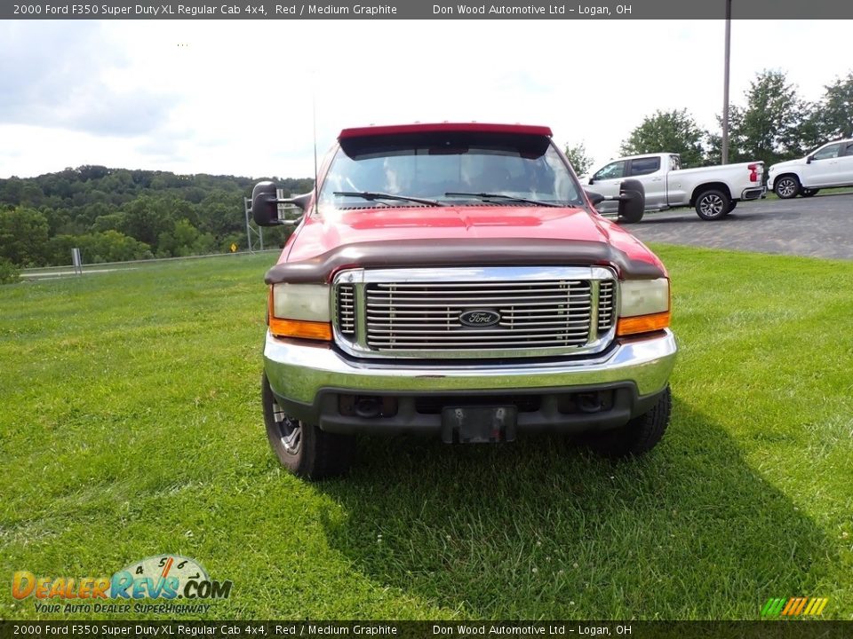 2000 Ford F350 Super Duty XL Regular Cab 4x4 Red / Medium Graphite Photo #4