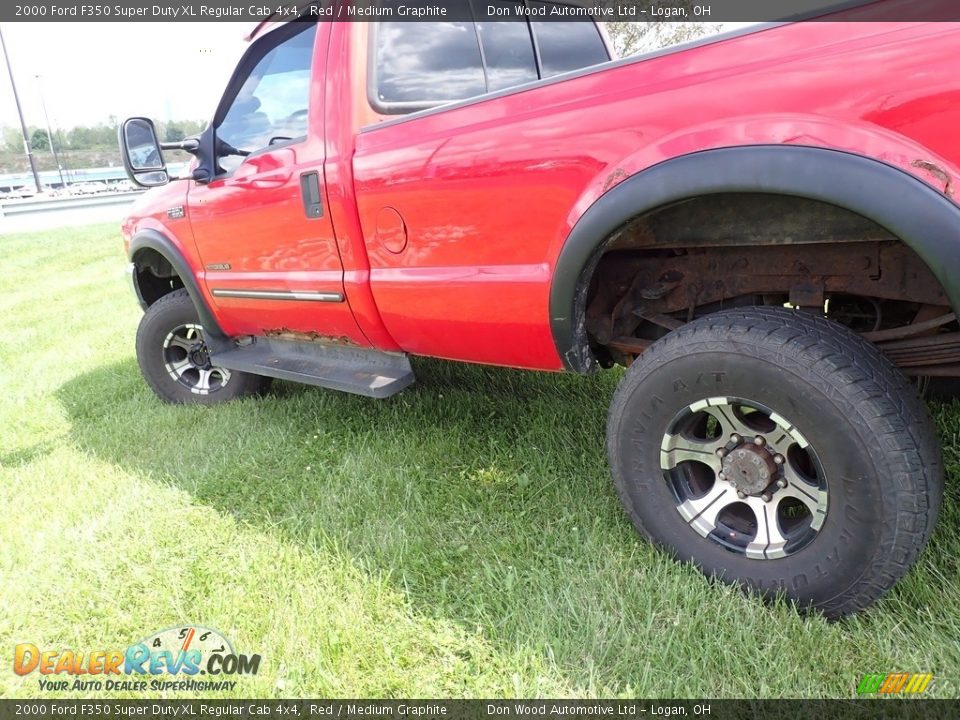 2000 Ford F350 Super Duty XL Regular Cab 4x4 Red / Medium Graphite Photo #7