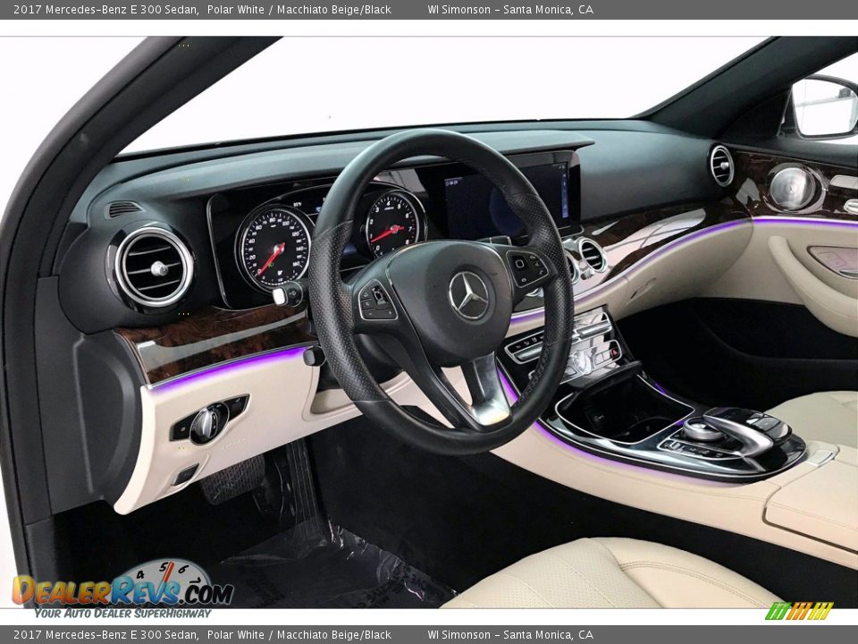 2017 Mercedes-Benz E 300 Sedan Polar White / Macchiato Beige/Black Photo #22