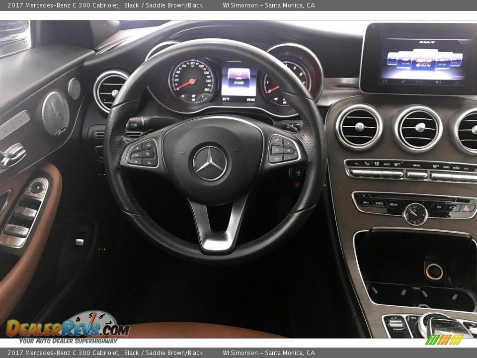 2017 Mercedes-Benz C 300 Cabriolet Black / Saddle Brown/Black Photo #4