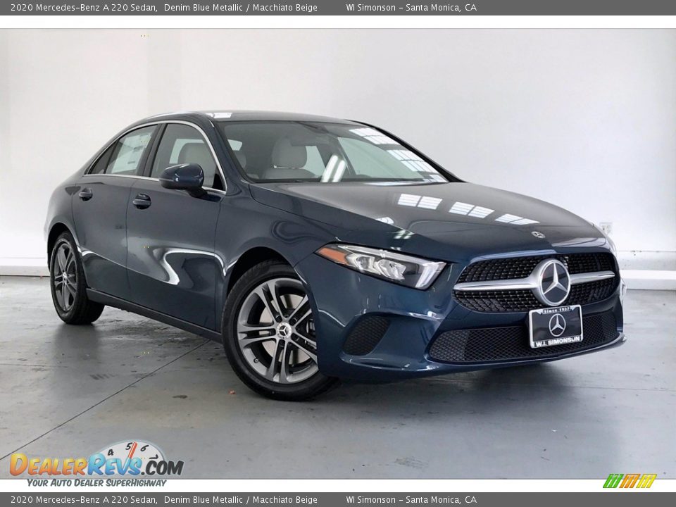 2020 Mercedes-Benz A 220 Sedan Denim Blue Metallic / Macchiato Beige Photo #10