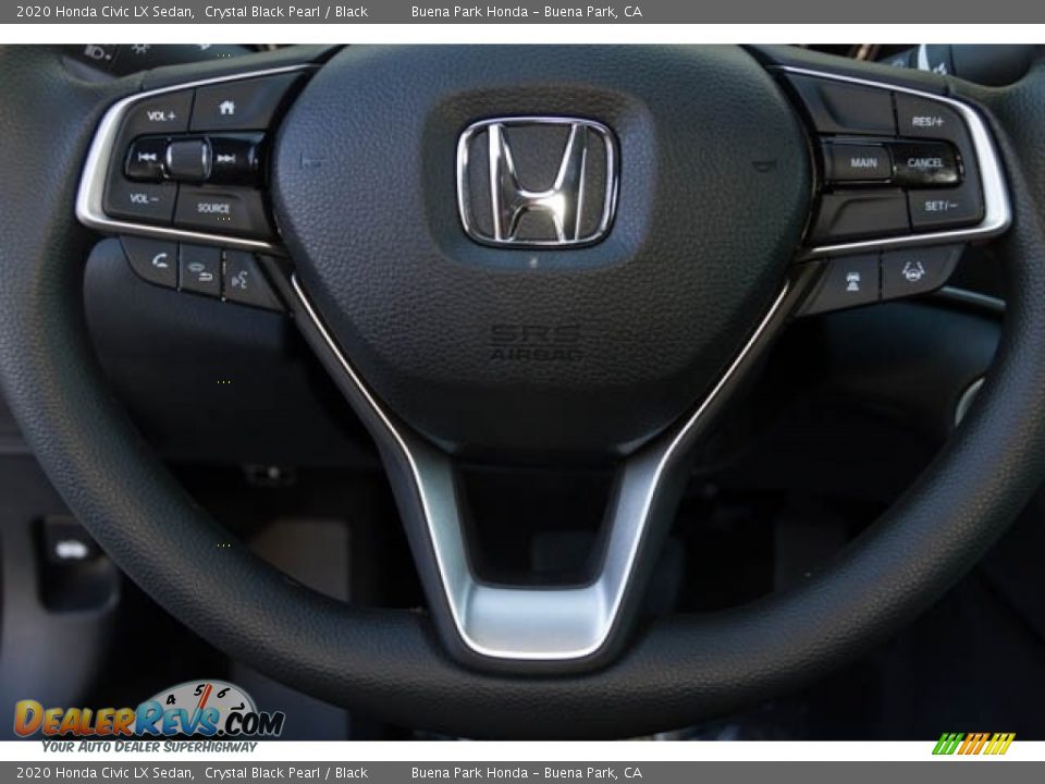 2020 Honda Civic LX Sedan Crystal Black Pearl / Black Photo #23