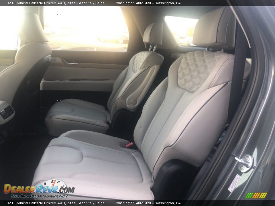 Rear Seat of 2021 Hyundai Palisade Limited AWD Photo #8