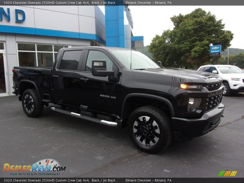 2020 Chevrolet Silverado 2500HD Custom Crew Cab 4x4 Black / Jet Black Photo #3