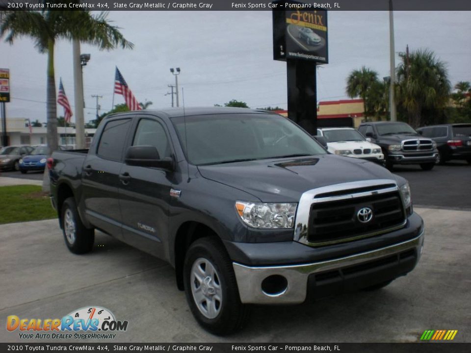 2010 Toyota Tundra CrewMax 4x4 Slate Gray Metallic / Graphite Gray Photo #3