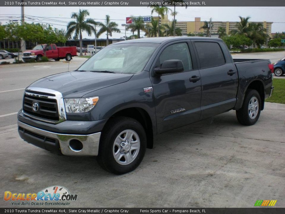 2010 Toyota Tundra CrewMax 4x4 Slate Gray Metallic / Graphite Gray Photo #4