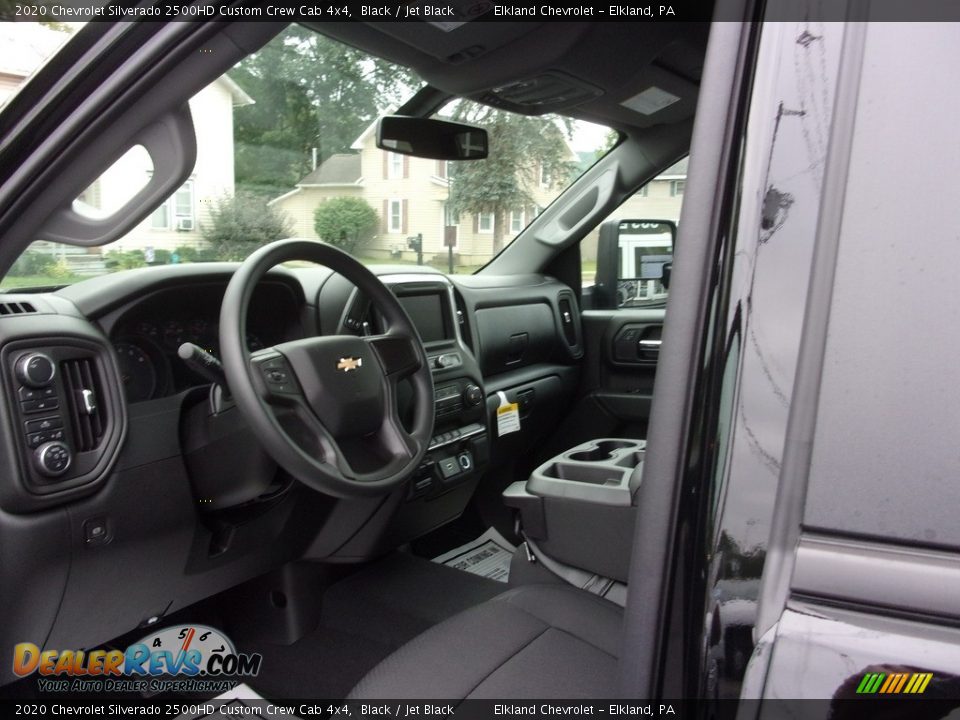 2020 Chevrolet Silverado 2500HD Custom Crew Cab 4x4 Black / Jet Black Photo #13