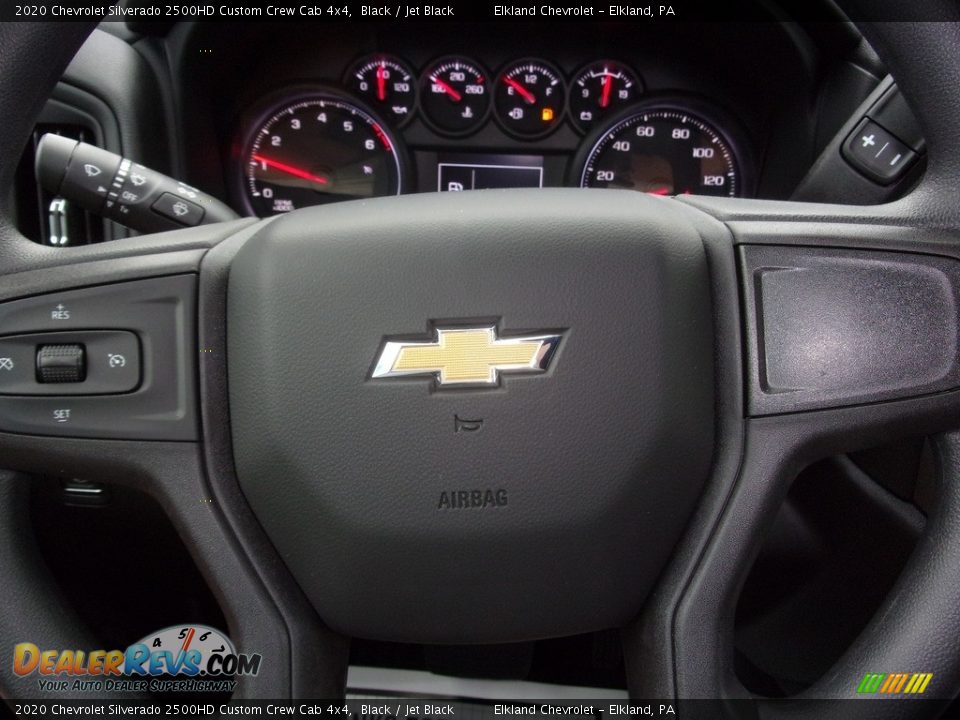 2020 Chevrolet Silverado 2500HD Custom Crew Cab 4x4 Black / Jet Black Photo #19