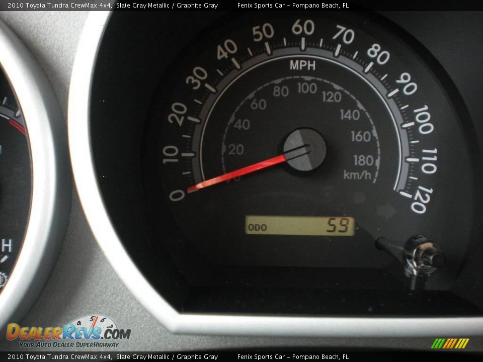 2010 Toyota Tundra CrewMax 4x4 Slate Gray Metallic / Graphite Gray Photo #7