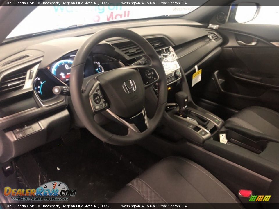 2020 Honda Civic EX Hatchback Aegean Blue Metallic / Black Photo #7