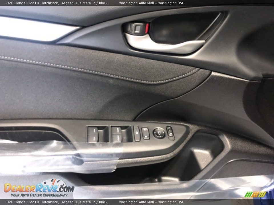 2020 Honda Civic EX Hatchback Aegean Blue Metallic / Black Photo #9