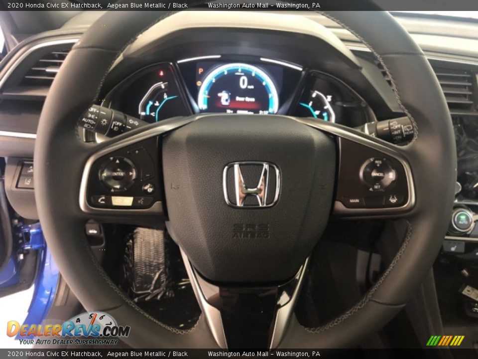 2020 Honda Civic EX Hatchback Aegean Blue Metallic / Black Photo #11