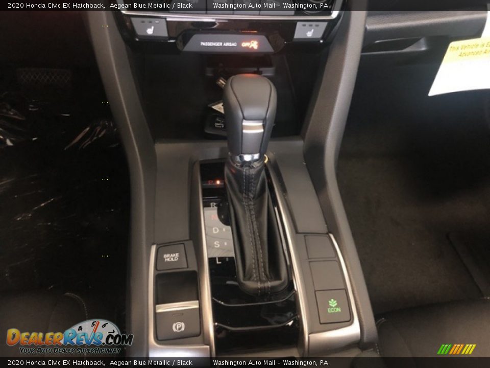 2020 Honda Civic EX Hatchback Aegean Blue Metallic / Black Photo #15