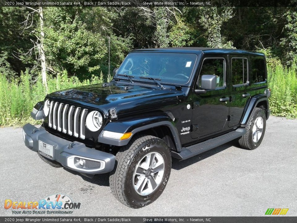 2020 Jeep Wrangler Unlimited Sahara 4x4 Black / Dark Saddle/Black Photo #2