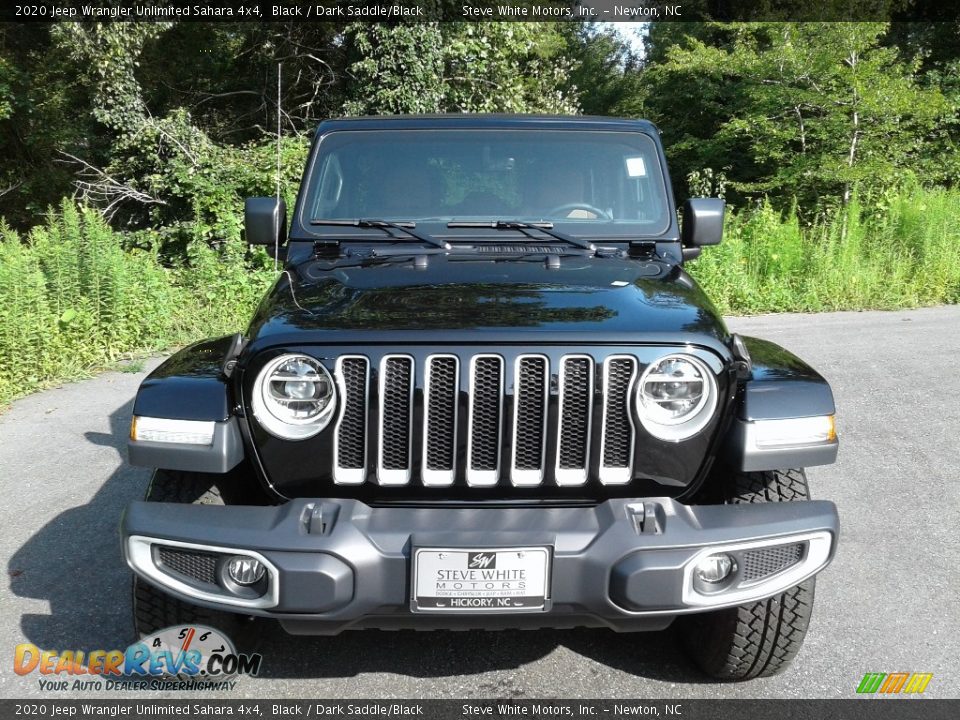 2020 Jeep Wrangler Unlimited Sahara 4x4 Black / Dark Saddle/Black Photo #3