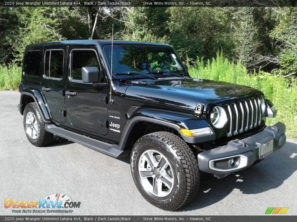 2020 Jeep Wrangler Unlimited Sahara 4x4 Black / Dark Saddle/Black Photo #4