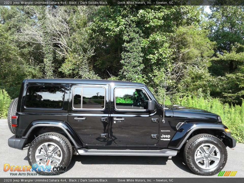 2020 Jeep Wrangler Unlimited Sahara 4x4 Black / Dark Saddle/Black Photo #5