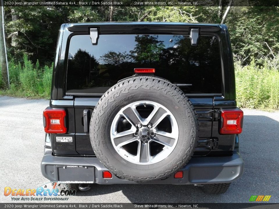 2020 Jeep Wrangler Unlimited Sahara 4x4 Black / Dark Saddle/Black Photo #7