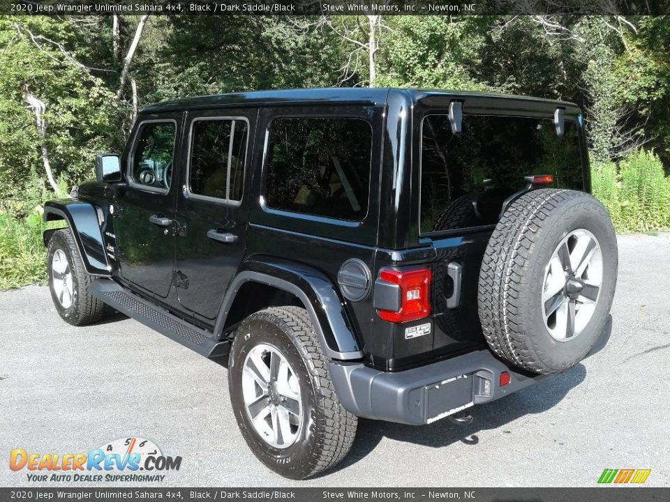 2020 Jeep Wrangler Unlimited Sahara 4x4 Black / Dark Saddle/Black Photo #8