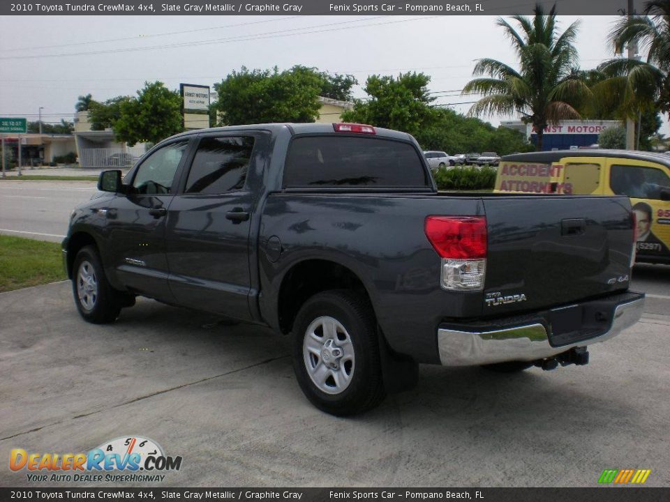 2010 Toyota Tundra CrewMax 4x4 Slate Gray Metallic / Graphite Gray Photo #11