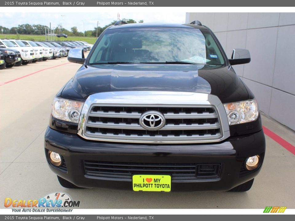 2015 Toyota Sequoia Platinum Black / Gray Photo #3