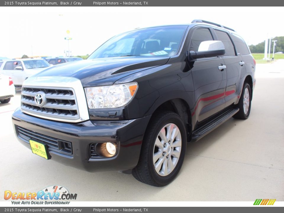 2015 Toyota Sequoia Platinum Black / Gray Photo #4